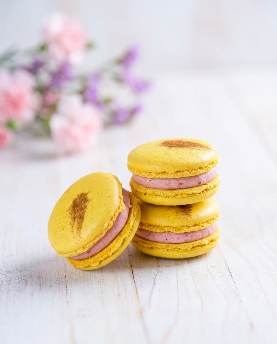 Macarons Banană și Căpșună — MAYARONS