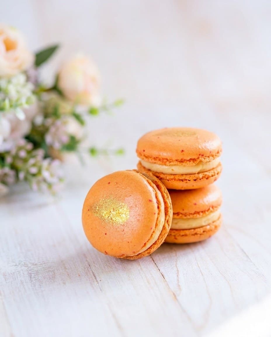 Macarons Piersică și Maracuja — MAYARONS